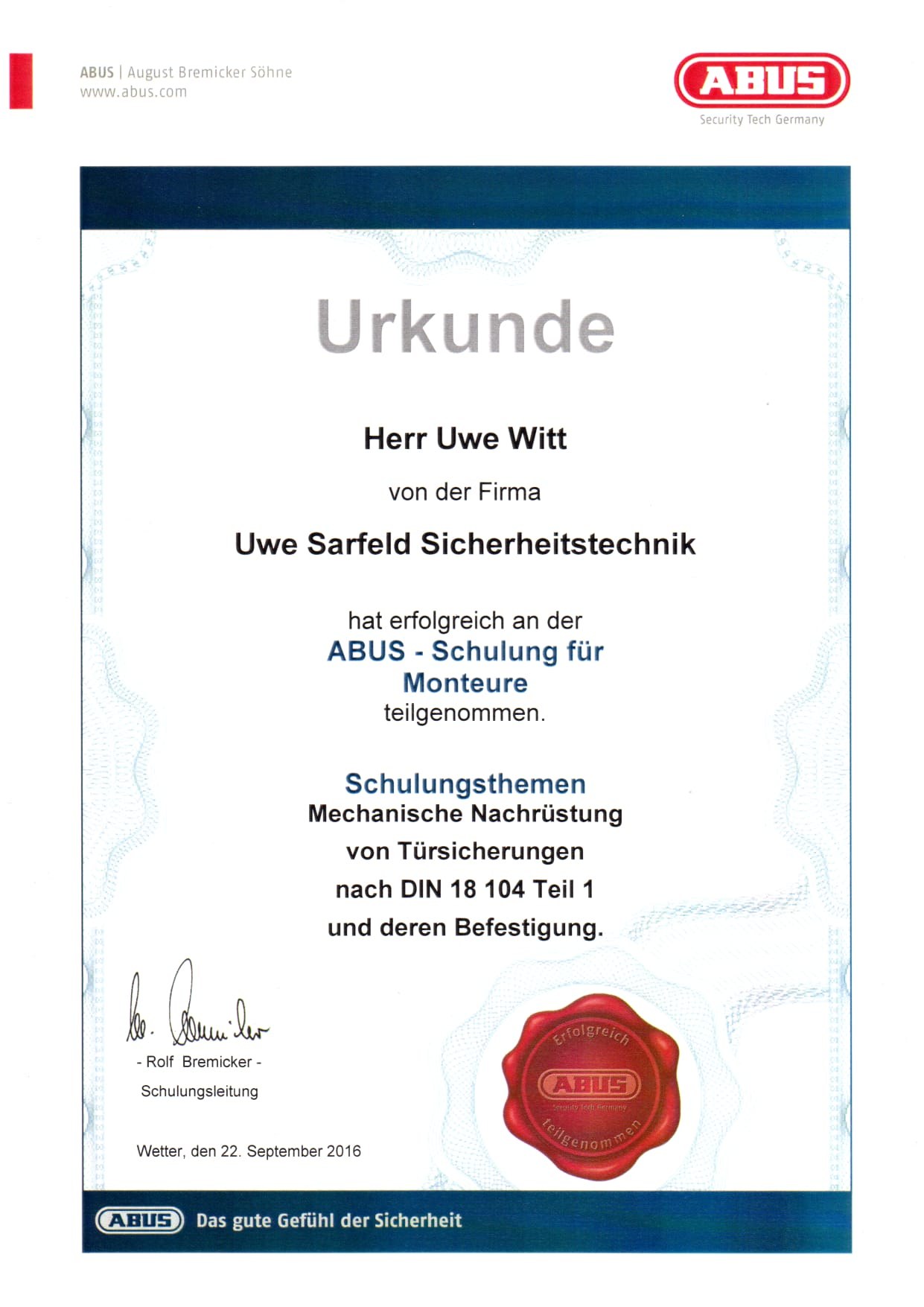 ABUS Türsicherungen