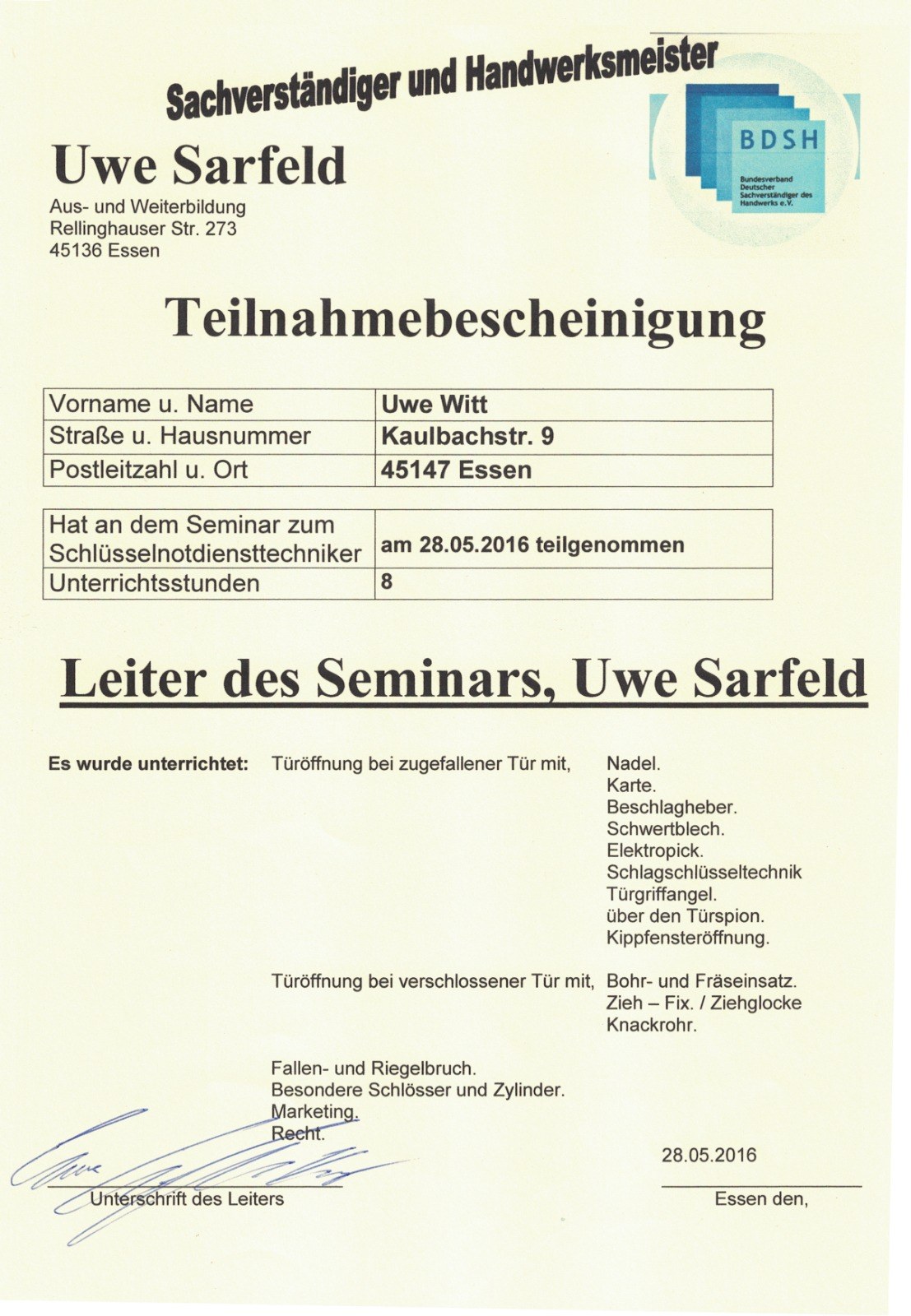 Schlüsselnotdiensttechnik